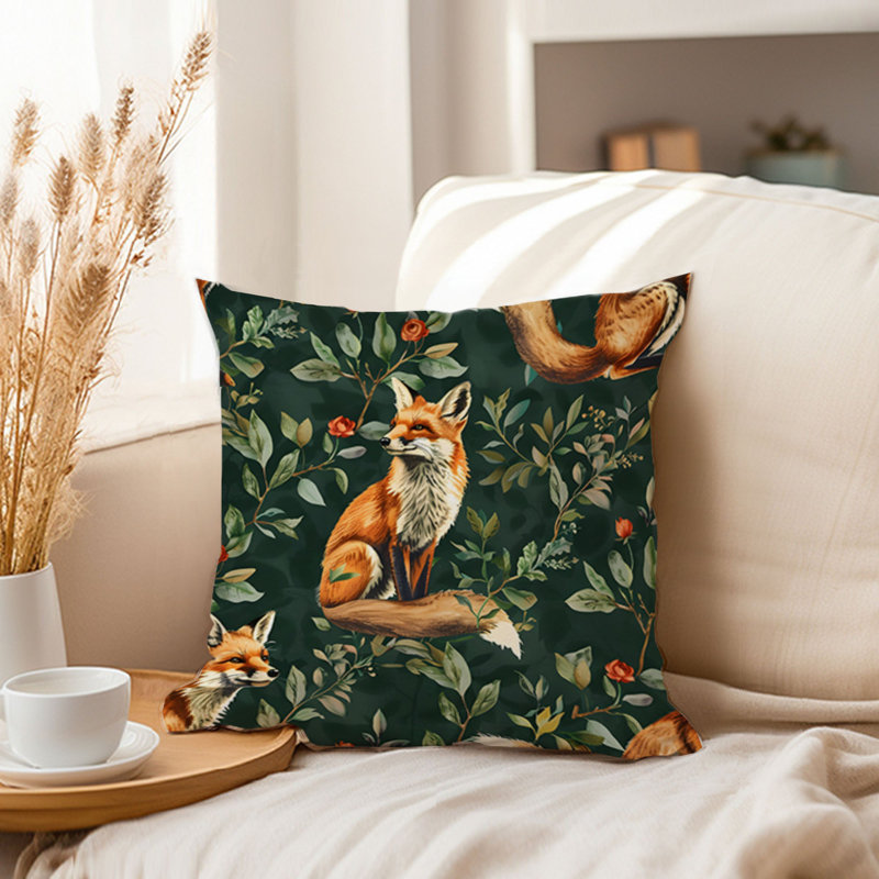 Animals Fox Pattern I Cottage, 18"H x 18"W