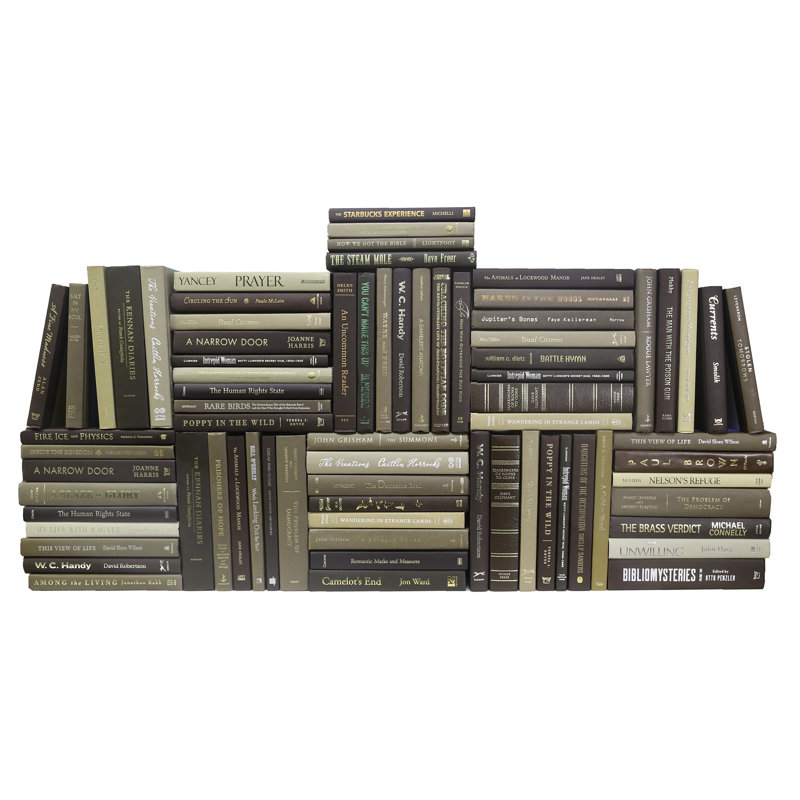 Livres décoratifs - Mur de livres chocolat - Ensemble de 75 livres bruns, 75