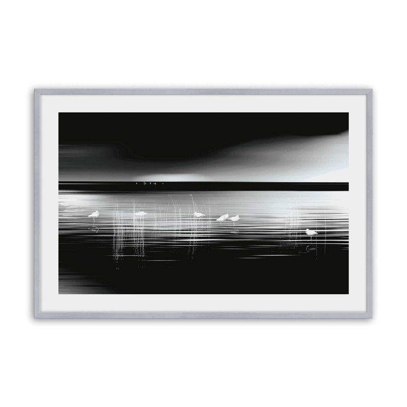 Impression de marées fantomatiques, H 12,25 po x l 15,25 po, Chrome poli