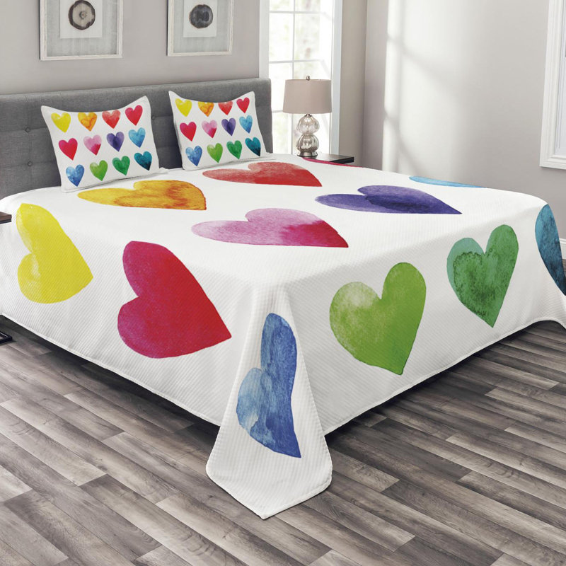 Modern & Contemporary Polyester Coverlet, King Coverlet + 2 Shams