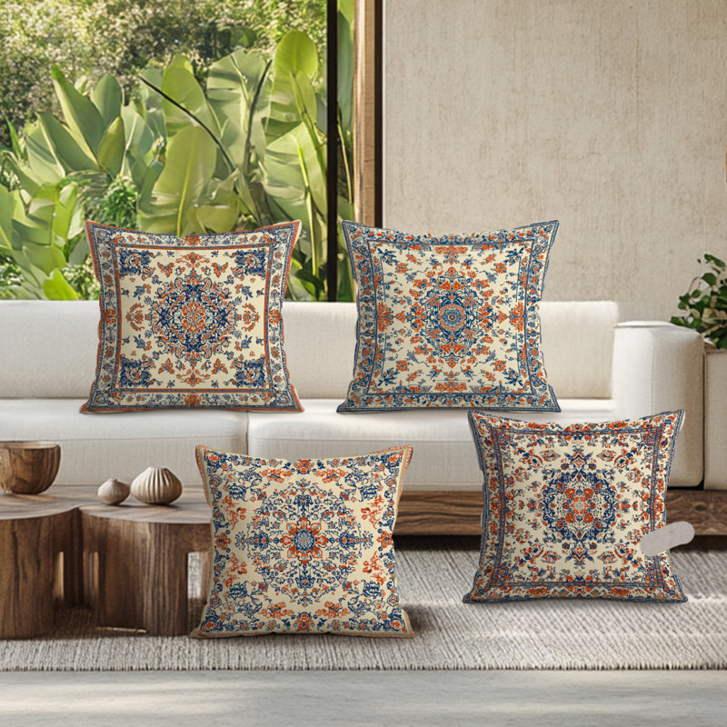 4 Pcs Bohemian Pattern Decorative Pillow Covers