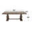 Zigler Mango Wood Brown Dining Table with Parquet Inlay