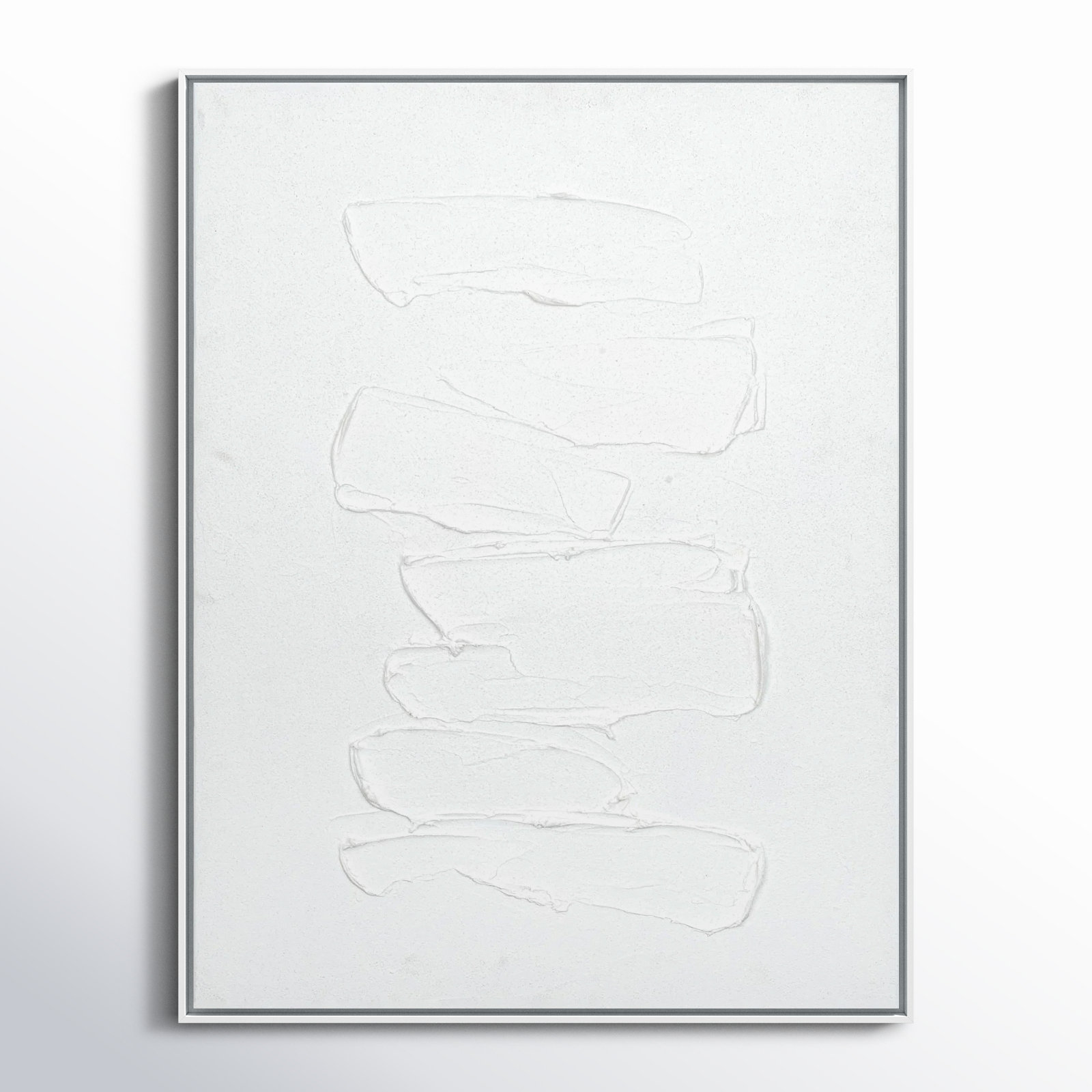 Adriana "Hemkund Abstract" Painting, 48" H x 36" W, White