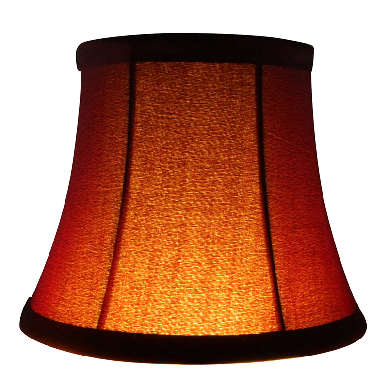 Burgundy Silk Empire Clip-On Chandelier Lamp Shades Set of 6