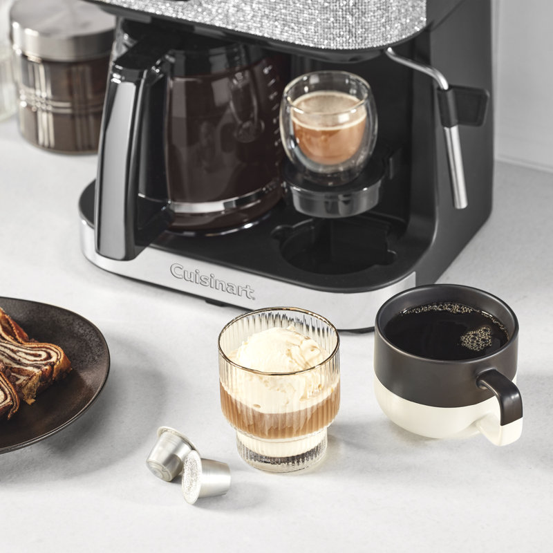 COFFEE CENTER BARISTA BAR 4-IN-1 COFFEEMAKER, Crystal Rhinestone Glam, Glass, 12 cups