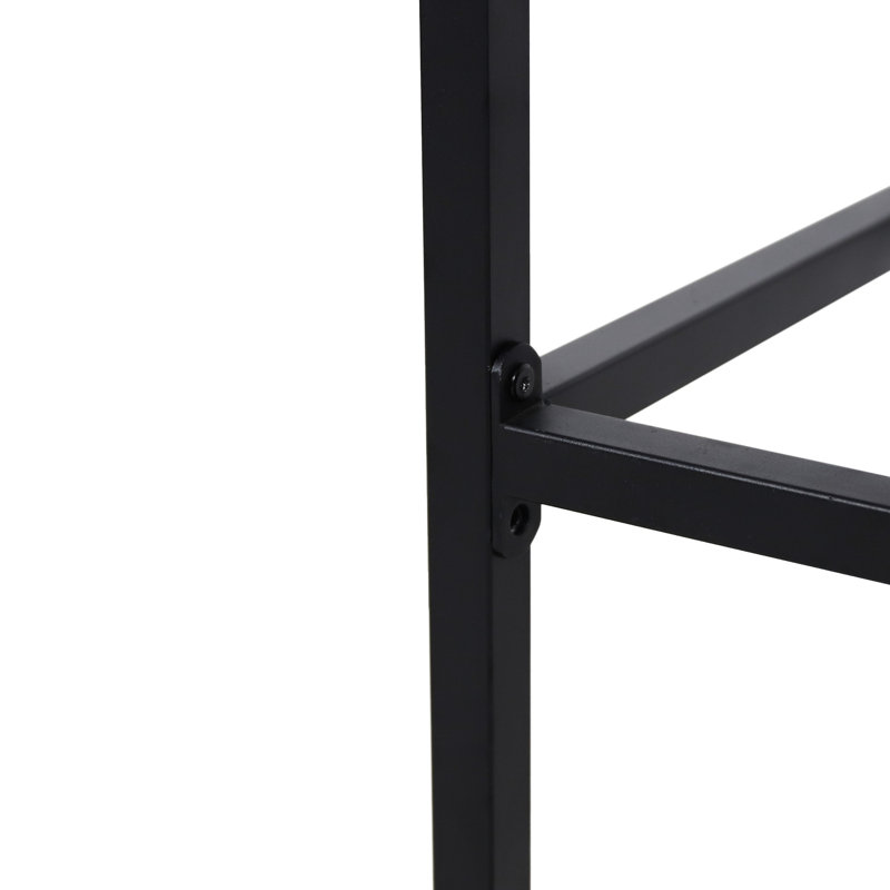 Tabourets de bar modernes en bois, 2 pièces Gris et noir. Structure en métal avec siège à lattes pour l'extérieur. 16 x 16 x 30 pouces industriel 2. Finition, cadre. Espaces. 16,35 po x 16,35 po x 29,42 po