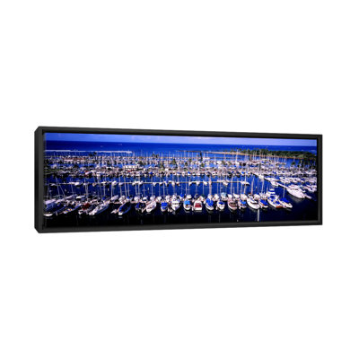 " High Angle View of Boats in a Row, Ala Wai, Honolulu, Hawaii, USA " Color Photography