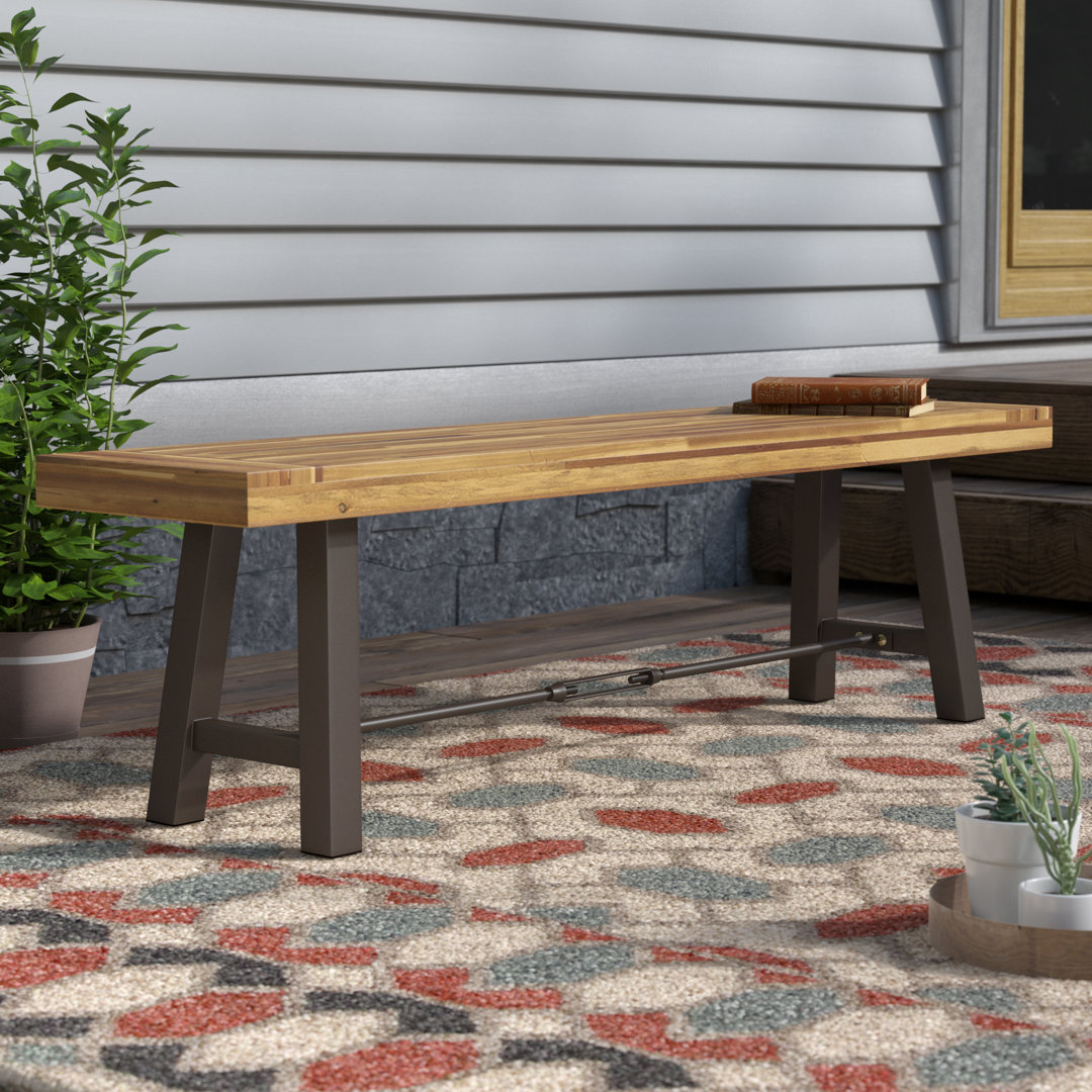 Testwuide Outdoor Teak Picnic Bench Union Rustic 