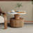 Unique Four-Leaf Clover Side Table With Drawer