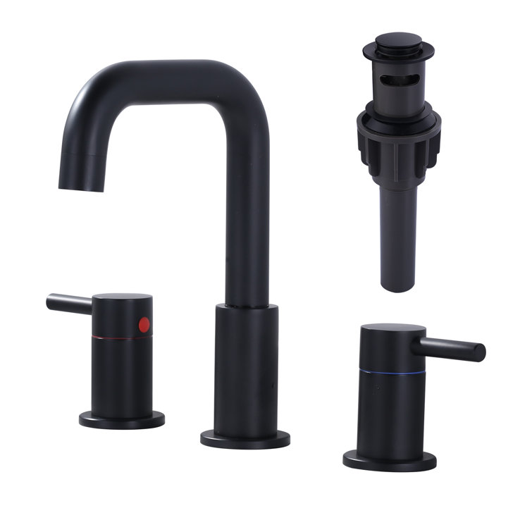 8 In. Bathroom Basin Faucet With Drain Kit In Brushed Nicekl