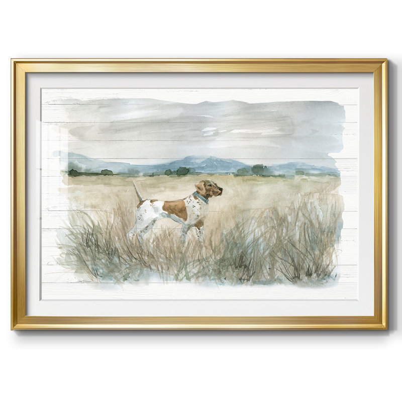 Wetland Lookout, reproduction d'art encadrée, Or, H 27 po x l 39 po x P 1,5 po