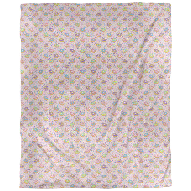 Housse de couette simple Katelyn Elizabeth, Housse de couette pour lit simple, Brun / vert / rose, Polyester brossé