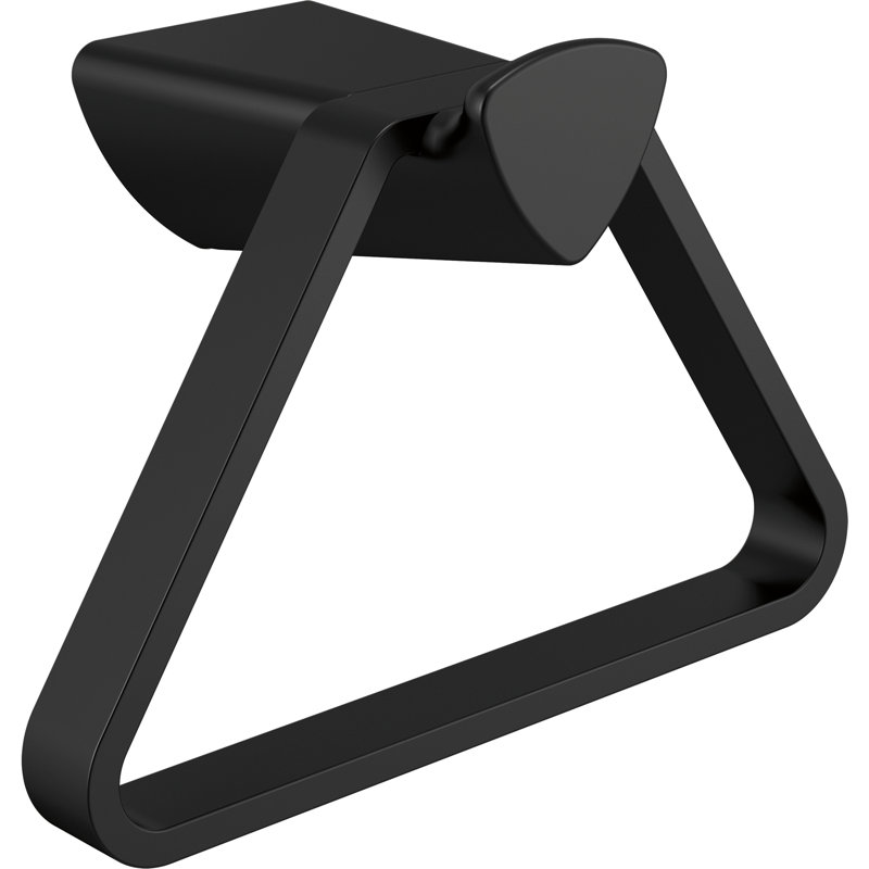 Anneau à serviettes Zura, Noir mat