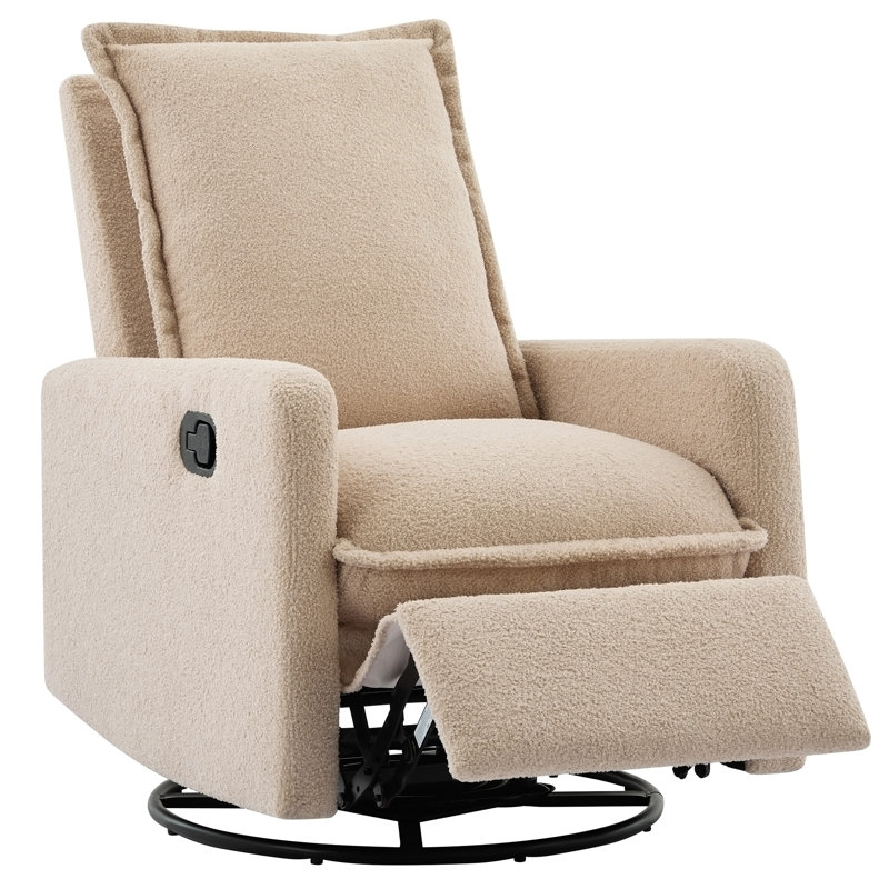 Fauteuil inclinable et pivotant, Oatmeal Teddy
