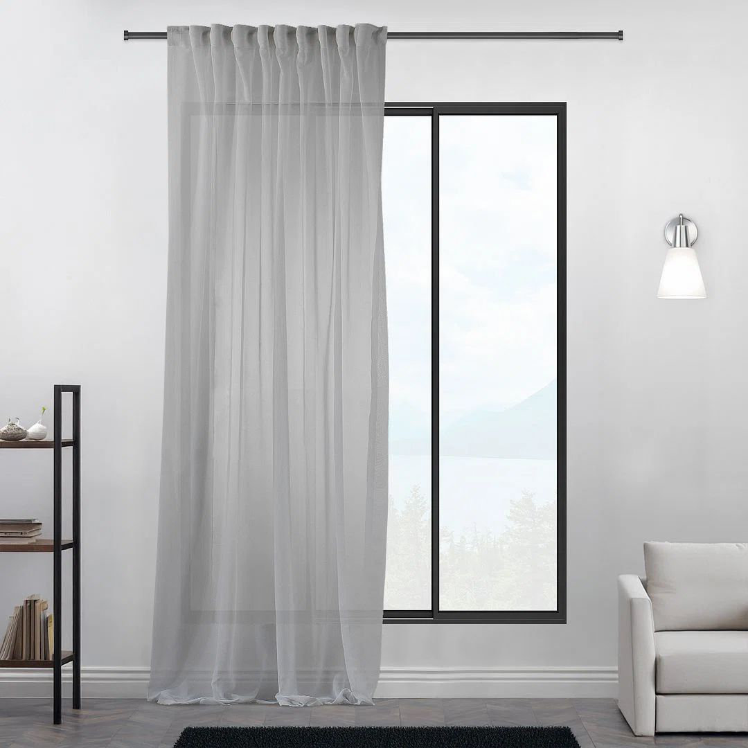 Polyester Sheer Single Curtain Panel Panel
