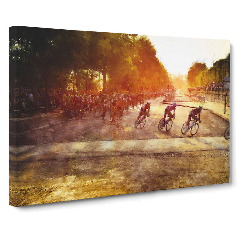 Tour De France Cycling - Wrapped Canvas, 35cm H x 50cm W x 3cm D