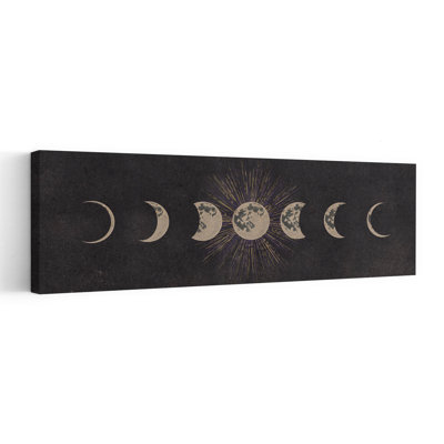 Mystic Moon Phases by Nicholas - Wrapped Canvas Panoramic Print