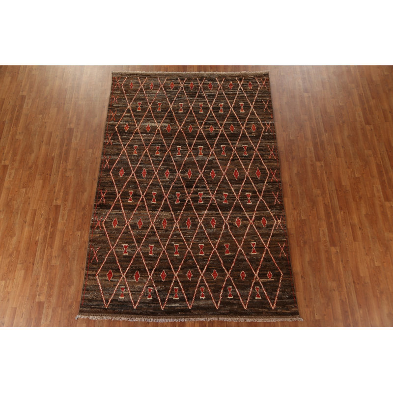 Tapis marocain treillis fait à la main 7 x 10