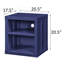 Table de chevet bleue avec tablette ouverte