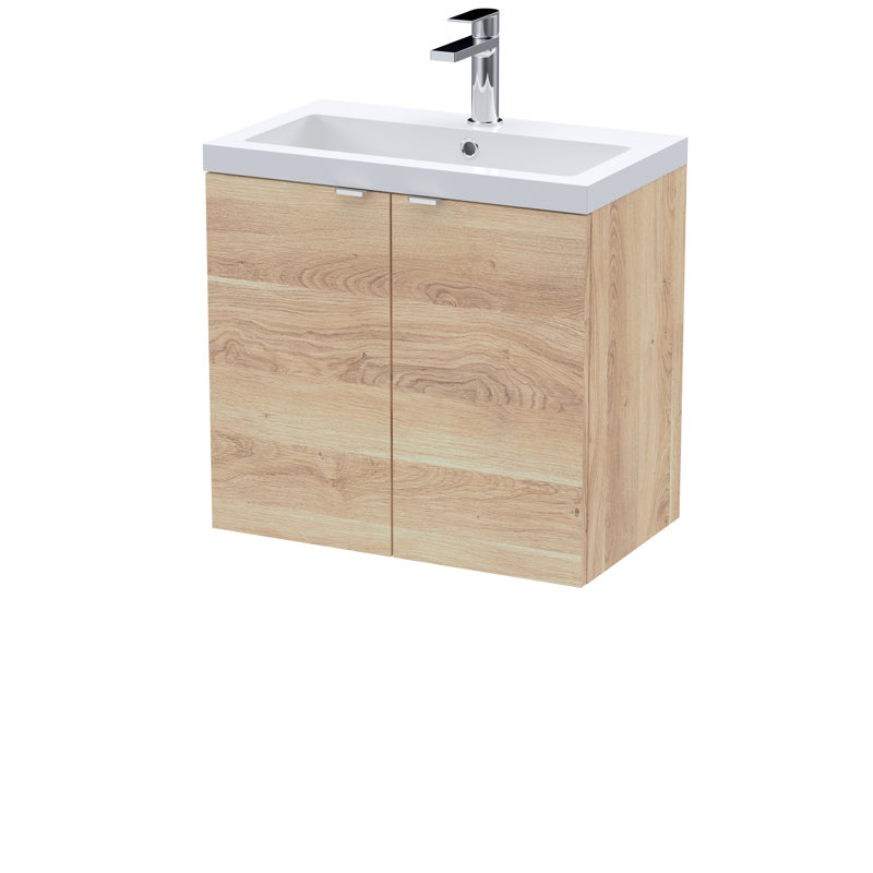 610mm Single Bathroom Vanity with Drop In Vitreous China Basin
