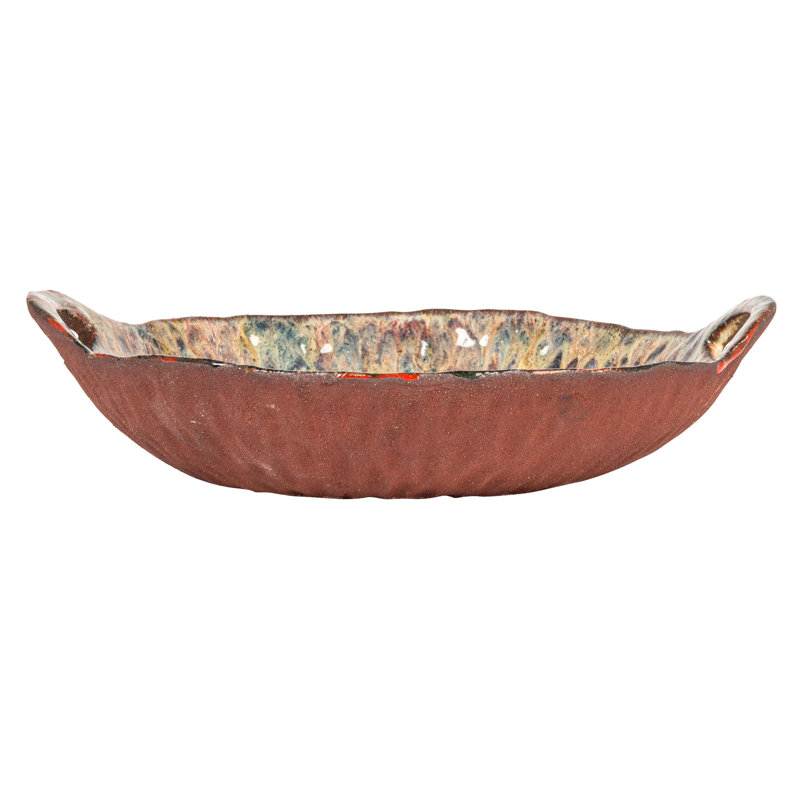 Round Stoneware Bowl with Handles