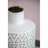 D5.9X7.9" Round White/Gold Vase