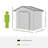 7' X 4' Outdoor Storage Shed, Garden Tool House W/ Foundation Kit Vents-123951077