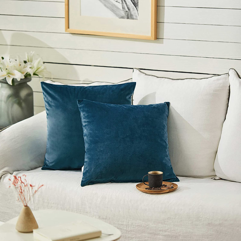 Square Pillow Cover, 16" x 16", Dark Blue