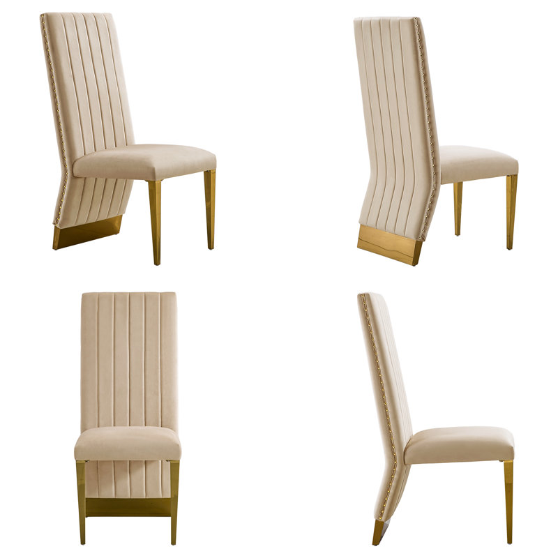 Lyalya 18.5'' H Tufted Velvet Upholstered Parsons Chair