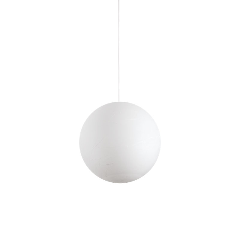 Carta 1 - Light White Single Pendant, 242cm H x 40cm W x 40cm D