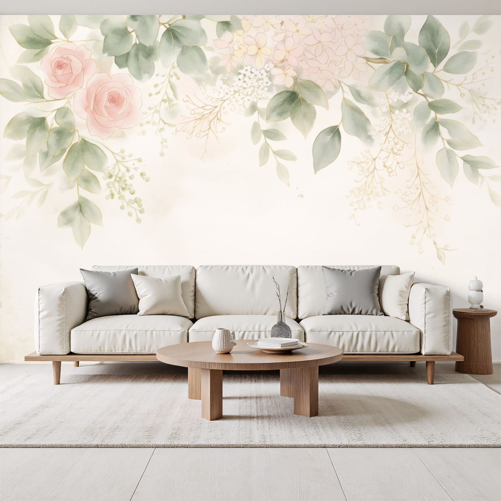 Red Barrel Studio® Vintage Peel and Stick Wallpaper Soft Floral ...