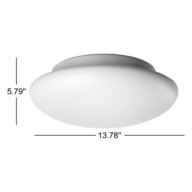 Plafonnier encastré 2 lumières Pryor, H 5,79 po x l 13,78 po x P 13,78 po