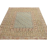 Distressed Homage Hand Knotted Wool Floral Area Rug