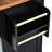 Kitchen Island Cart With Spice Rack And Lockable Wheels, 54.5" Black Rolling Deep Drawers Charging Station,-627830669
