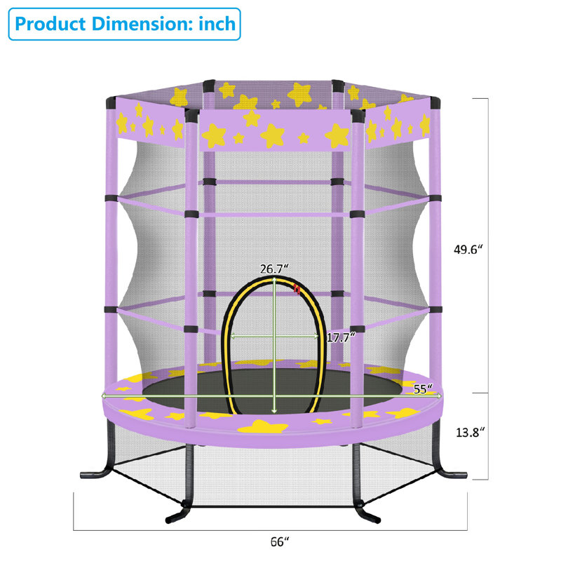 VIRUBI Trampoline, Purple