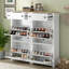 Shoe Cabinet With Adjustable Shelves And A Modern White Style, Extra Storage Practical Look,-1339258277