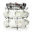 Gourmet Basics by Mikasa French Countryside Metal Mug Tree with Storage Basket