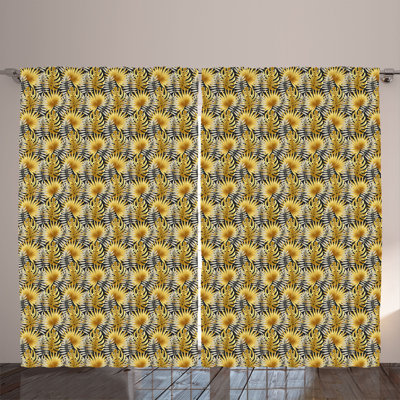 Chesnee Polyester Semi Sheer Curtain Pair