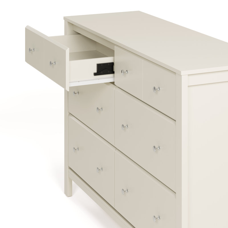Horizon 6 Drawer Double Dresser, Frosted Oat