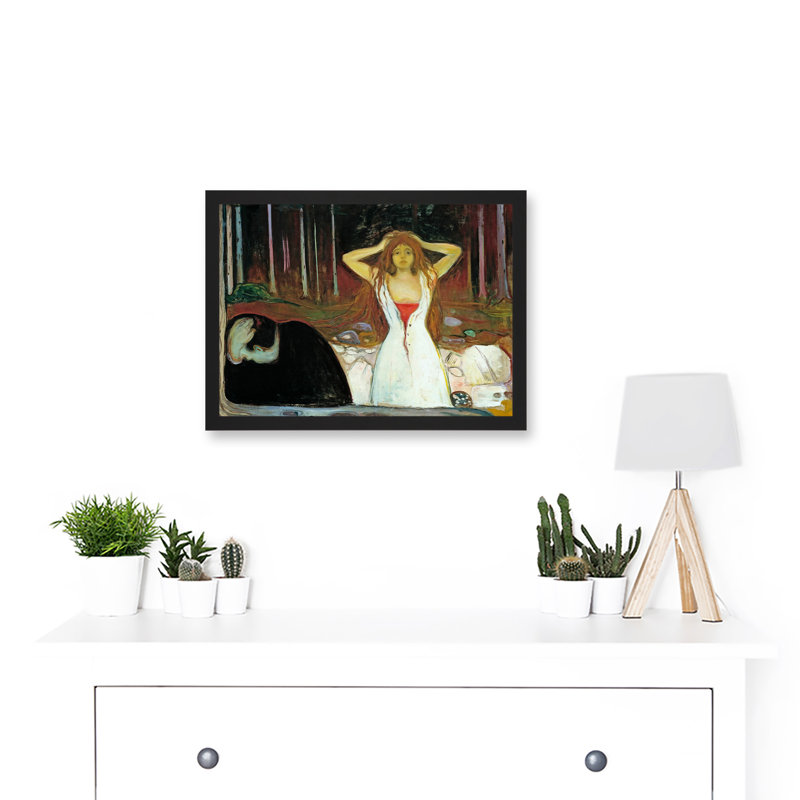 Ashes 1895 Woman Woods by Edvard Munch - Single Picture Frame Painting