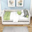 Lit de jour simple tapissier avec couchette escamotable Motoi-587816283
