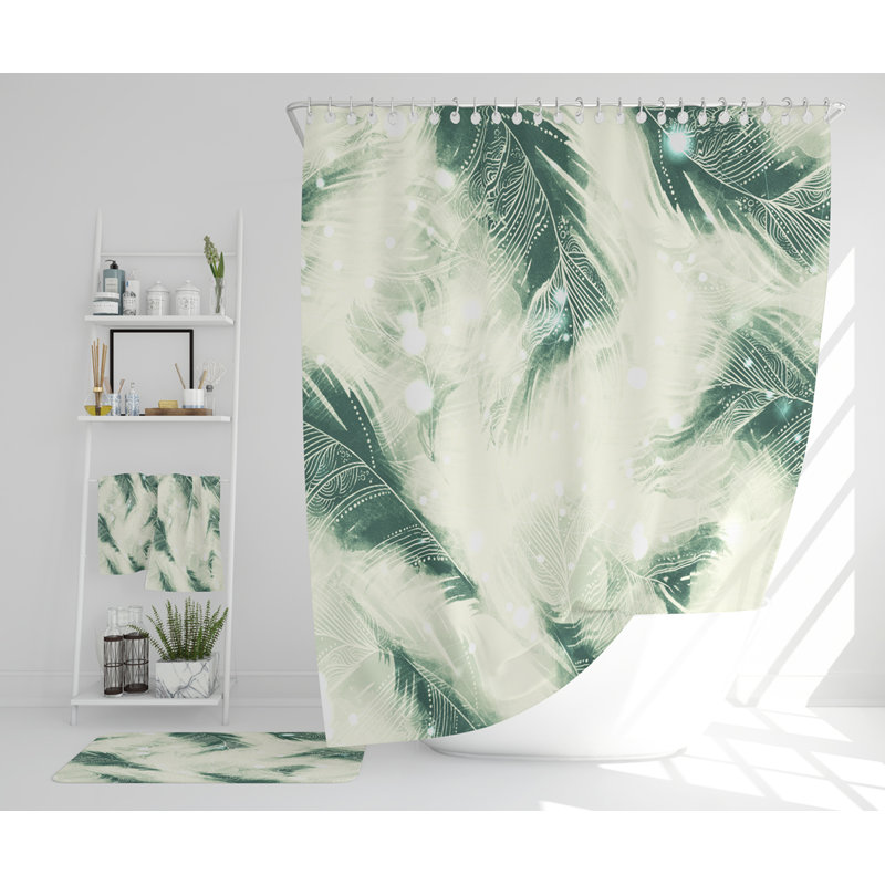 Navera Polyester Shower Curtain Set