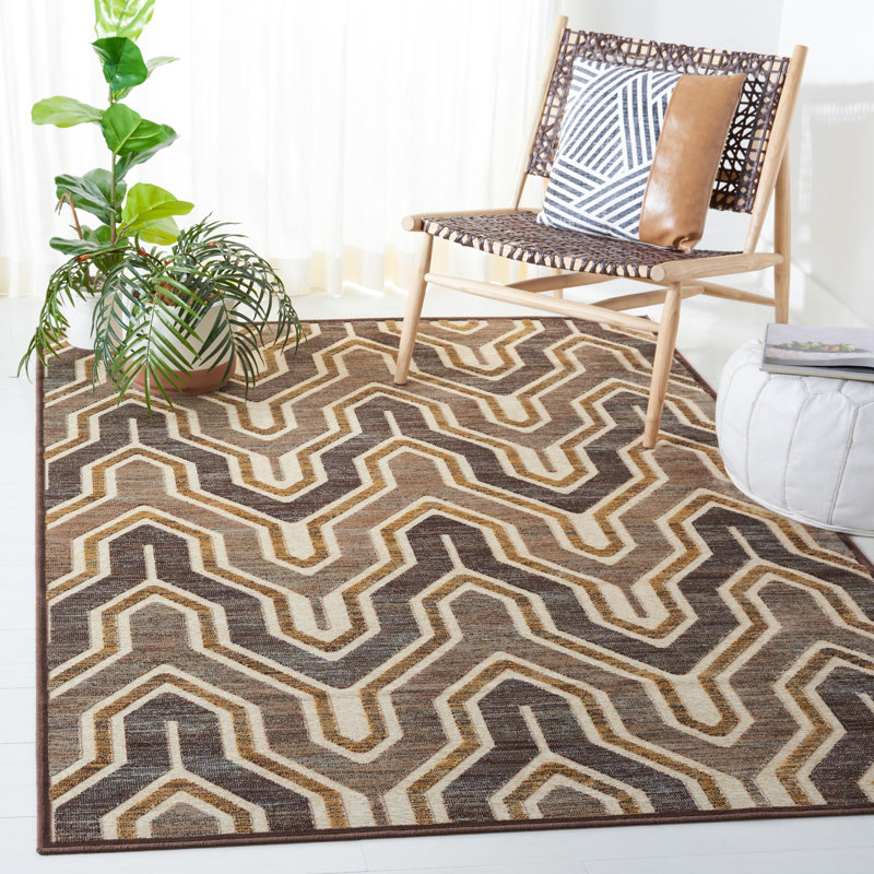 Tapis géométrique Addyson Performance, Rectangle 5 pi 3 po x 7 pi 6 po