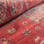 Tapis rouge / gris en polyester tissé à la machine Delatorre-156650222