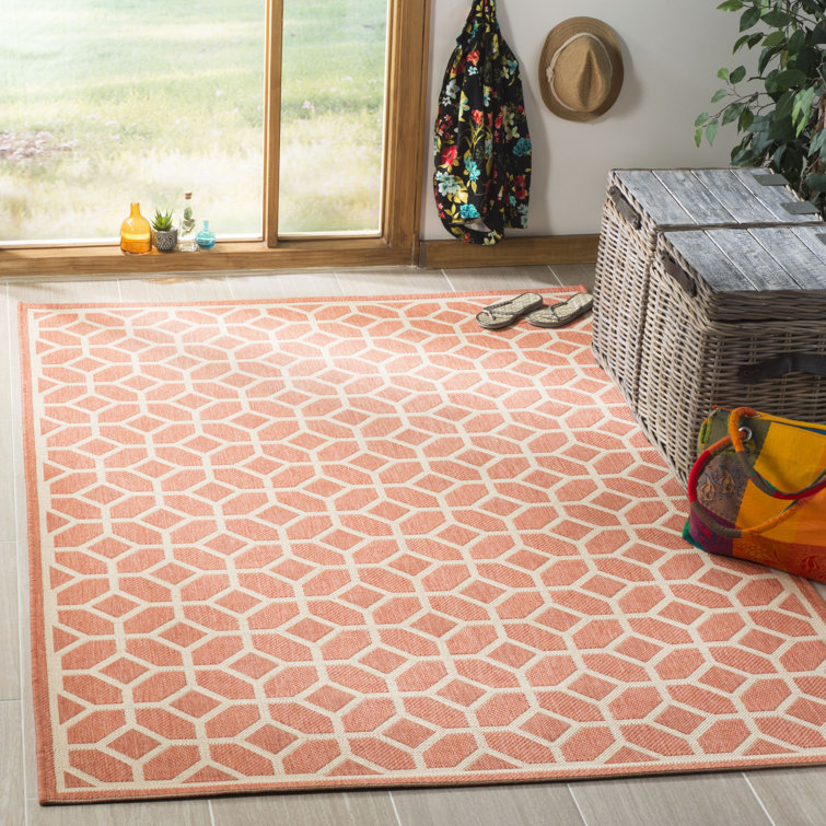 Kelli Linden 100 Performance Geometric Indoor/Outdoor Area Rug