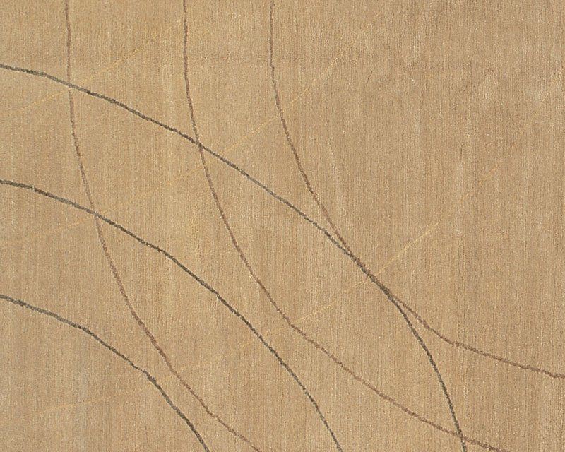 Cirque Abstract Area Rug in Beige/Neutral, Rectangle 2' x 3'