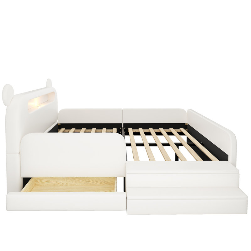Drawers Bed Frame, 140x200 cm