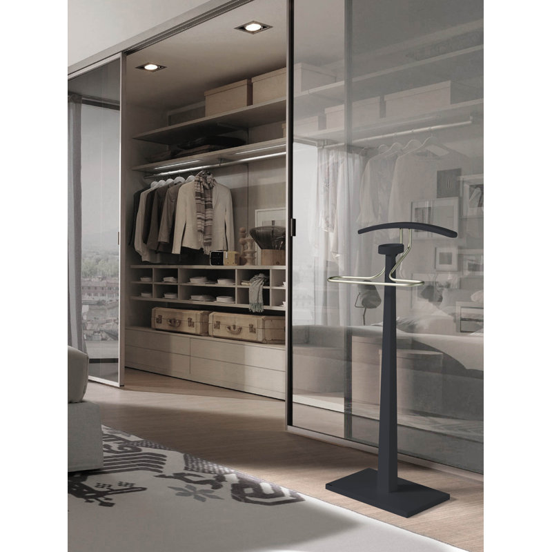 Mcallier Freestanding Valet Stand, Jet Black