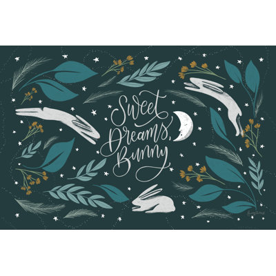Sweet Dreams Bunny I by Becky Thorns - Wrapped Canvas Painting