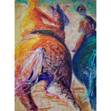 Riding Academy Painting by Ed Bruckner